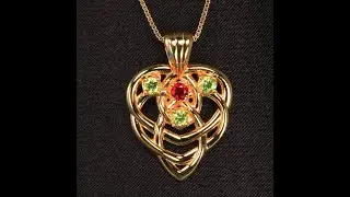 Four Stone Celtic Mothers Birthstone Pendant* Christopher Michael Design