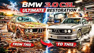 BMW 3.0 CSL Restoration – Full Classic Car Rebuild from Rust to Showroom 4K.ASMR