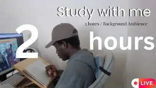 STUDY WITH ME 2hrs | Background noise ,no break | real time｜motivation