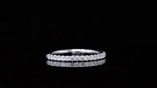 Natural Round Cut U Setting Pave Band / Matching Band - 23879