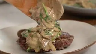 The BEST Creamy Mushroom Sauce for Steaks