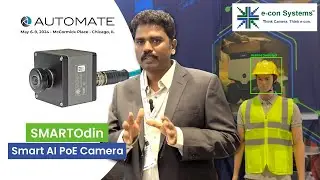 Industrial Safety Detection using Smart AI Camera | Helmet Detection | Automate 2024 | e-con Systems