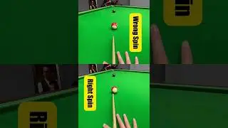 Right vs Wrong Spin 🎱 Cue Ball Lesson You Need to See! #billiards #pool1 #cueball  #snooker #pool