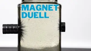 Was ist st&auml;rker? 1 Magnet oder 4 auf einmal? Eisenpulver-Experiment