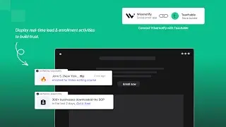 🔥 Show Sales Popups & Recent Course Enrollments on Teachable | WiserNotify Social Proof