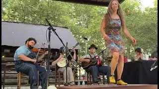 Linda Block from Fairview, NC - Adult buckdance competition - Maupinfest 2025