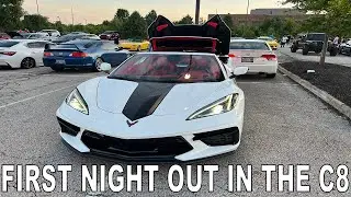 2023 CORVETTE C8 STINGRAY TAKES THE CROWD WITH THE RED DIPPED INTERIOR | 614 WHIPS