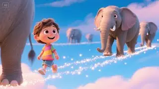 Dancing Elephants in the Sky | Fun Animal Song for Kids | Imaginative Adventure Rhyme