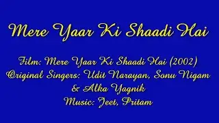 Mere Yaar Ki Shaadi Hai | Mere Yaar Ki Shaadi Hai (1982) | Karaoke Track With Lyrics