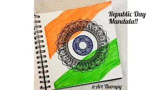 Jai Hind 🇮🇳 Easy Republic Day Mandala Art Therapy! #artwithv550 @artwithv550 #art #subscribe #shorts