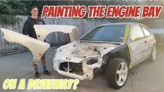 400hp Turbo EG Civic Rebuild Pt 11 (Painting Engine Bay, Guards And Bumpers)