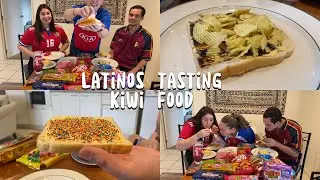 🍔Snacks y comidas raras de Nueva Zelanda ¡Latinos lo prueban todo!😱¿Muy diferentes a Latinoamérica?🤔