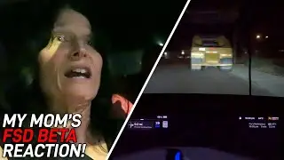 My Mom's First Tesla FSD Beta Experience *REACTION* | 11.3.6