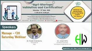 MANAGE Webinar on &ldquo;Agri-Startups :Validation & Certification&rdquo; #youtube #agristartups #agrihorticos