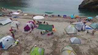ag dimitrios beach by drone