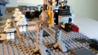 LEGO 75130 AT-DP Star Wars , Microfighters Series 3, build close up,time lapse