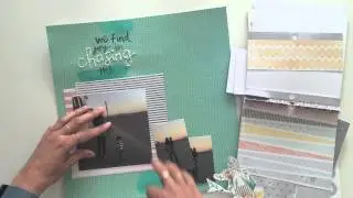 Start to Finish: a scrapbook layout using watercolors, stamps and stickers