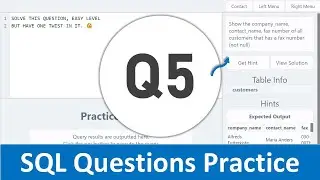 5 - Top SQL Practise Questions | SQL Questions Asked in Interview | SQL Questions in Hindi