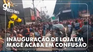'Tudo por R$ 20': inaugura&ccedil;&atilde;o de loja em Mag&eacute; re&uacute;ne multid&atilde;o e termina em tumulto #g1