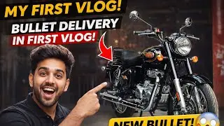 First Vlog Ever 🎥 | Bullet Delivery Ka Full Experience ❤️ #youtube #vlog #bullet350 