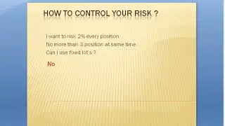 How to control your trading risk ?