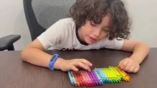 Elias Sorts His Crayola Kindness Crayons!