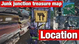 Search the Treasure Map Sign post found in junk junction - LOCATION WEEK 10 CHALLENGES FORTNITE