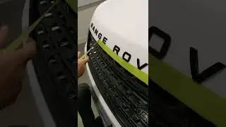 Range Rover Emblems Installation of top of a 3M Satin White Wrap