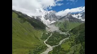 A hike to the edge of the  Shkhara Glacier near Ushguli