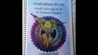 Australian Birds Adult Coloring Book Review - LozsArt - Lorraine Kelly