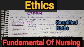 Notes Of Ethics in Fundamental Of Nursing in  Hindi/Bsc Nursing/Gnm
