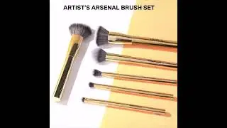 6 pc Fantasy Golden Make Up Foundation Concealer Cosmetic Eyeshadow Brush with High Density Bristles