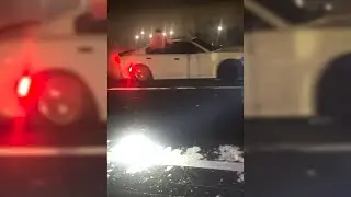 Sunrise Highway service road being used for dangerous stunts