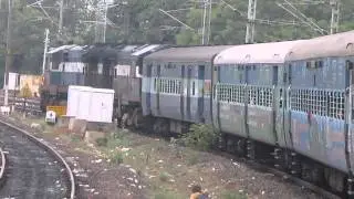 [HD]: ERODE WDM 3A Twins led 11013 Kurla Coimbatore Express arrives ERODE Junction ~ INDIAN RAILWAYS