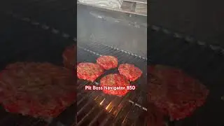 Pitt Boss Navigator 850 #bbq #burgers #grill with cherry pellets
