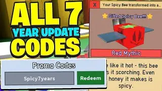 All 7 Year Gifted Mythic Bee Codes In Bee Swarm Simulator
