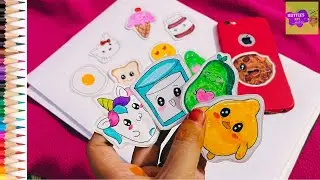 Stickers homemade/ diy stickers for kids/ easy sticker making for kids