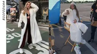 BOOFEENAA White Faux Fur Teddy Bear Coat Women Fluffy Winter Jacket Oversized Long Shaggy Cardigan