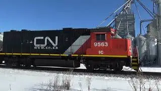 CN Southbound Local Train 2/7/22 Spencer, WI