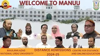 MANUU DISTANCE ADMISSIONS 2024-25 | CENTRE FOR DISTANCE AND ONLINE EDUCATION | CDOE