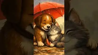 Dog and Cat Best Friends cute cat and dog #ai #cat #dog #shorts #viral #shortfeed #funniestvideo
