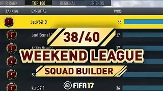 MY WEEKEND LEAGUE TEAM!!! - FIFA 17 ULTIMATE TEAM