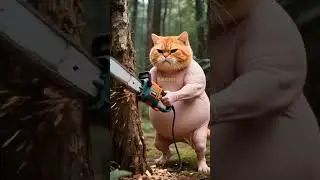 Episode 10 || The antbird plucks orange cat feathers to make its nest #cat #aicat #fatcat #orangecat
