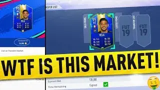 WTF IS THIS MARKET! LUCKY 100k PROFIT OFF 1 CARD! FIFA 19 SNIPING TIPS