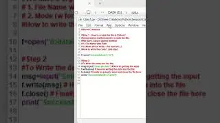 Write the data into the file in Python#shortvideo #shorts #code #programming #python #coding