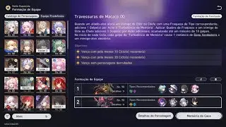 Anaxa e Acheron no estágio 10 do memória do caos- Honkai star rail