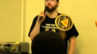 Little Kuriboh sings adventure time theme song at Miami Hurricon 2012