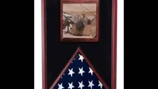 Burial Military Flag Display Case, American Funeral Flag Display Frame