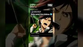 SASHA SAVED THIS CHILDREN🥶☠️~~ATTACK ON TITAN #knighteditz #anime #attackontitan #shorts