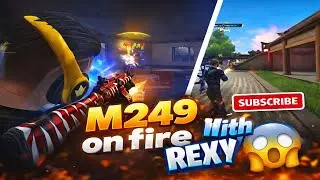 M249 On Fire 🔥 | Insane Spray With REXY 😱| #freefire #gaming #youtubeshorts #freefireindia 